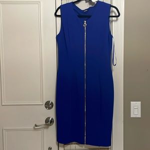 Tahari Sleeveless Royal Blue with Gold Zipper - size 10
